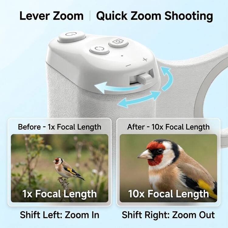 UEGOGO Magnetic Smartphone Photography Grip (With Selfie Fill Light And Flash, Detachable Remote Shutter, And Adjustable Magnetic Fill Light); USB-Powered Portable Smartphone Grip Suitable For Selfies, Vlogging, Video Recording, And Content Creation. - Black - View 7