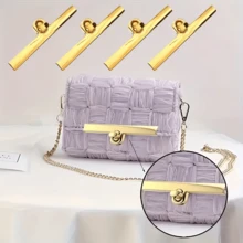 1件/2件 鋅合金女款包包旋轉鎖扣,旋轉長條扣環,包包旋轉鎖更換零件,五金配件,錢包製作,DIY錢包製作 - 多色 - 查看 4