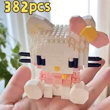 Sanrio Mini Building Block Doll Model Display Series - 1000/400pcs+ Cartoon Character Building Blocks, Collectibles, Perfect Birthday Gift, Indoor Decor, Home Supplies, Cute Style Building Blocks, Anime Character Model Gift, Birthday Gift, Carnival Prize, Back To School Gift, Etc. - Multicolor - View 10