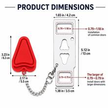 1/2 Set Stainless Steel Anti-Theft Door Lock, Door Protection Kit, Portable Door Security Tool, Suitable For Travel, Hotel, Home, Apartment, University - Door Lock - View 4