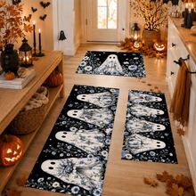 1/2pcs Halloween Ghost Pattern, Vintage Diatomaceous Earth Bath Mat, Super Absorbent, Non-Slip, Perfect For Bathroom, Kitchen And Dining Room, Quick Drying, Ideal Gift For Home Decor And Bathroom Mat - Multicolor - View 3