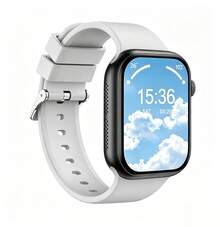 NcmRyu Pink Silicone Strap 2.01" Touch Screen Multi-Function Electronic Watch For Female Students, With Multiple Sports Modes, Camera Control, Social Media Notification, Suitable For Gifts, Sports, School And Other Scenarios - Black and White - View 6