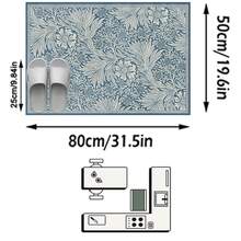 1pc Vintage Southeast Asian Style American Luxury French Aesthetic Simple Floral Print - Soft Faux Cashmere Area Rug, Bathroom, Kitchen, Entrance, Hallway, Bedside, Living Room, Bedroom, All-Season Machine Washable Floor Mat, Home Decor - Multicolor - View 17