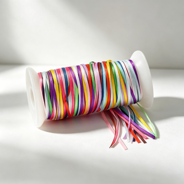 Set di nastri di raso a doppio lato, 18 colori assortiti, ogni rotolo 3 mm * 4 m, nastri decorativi per lavoretti fatti a mano e decorazioni festive