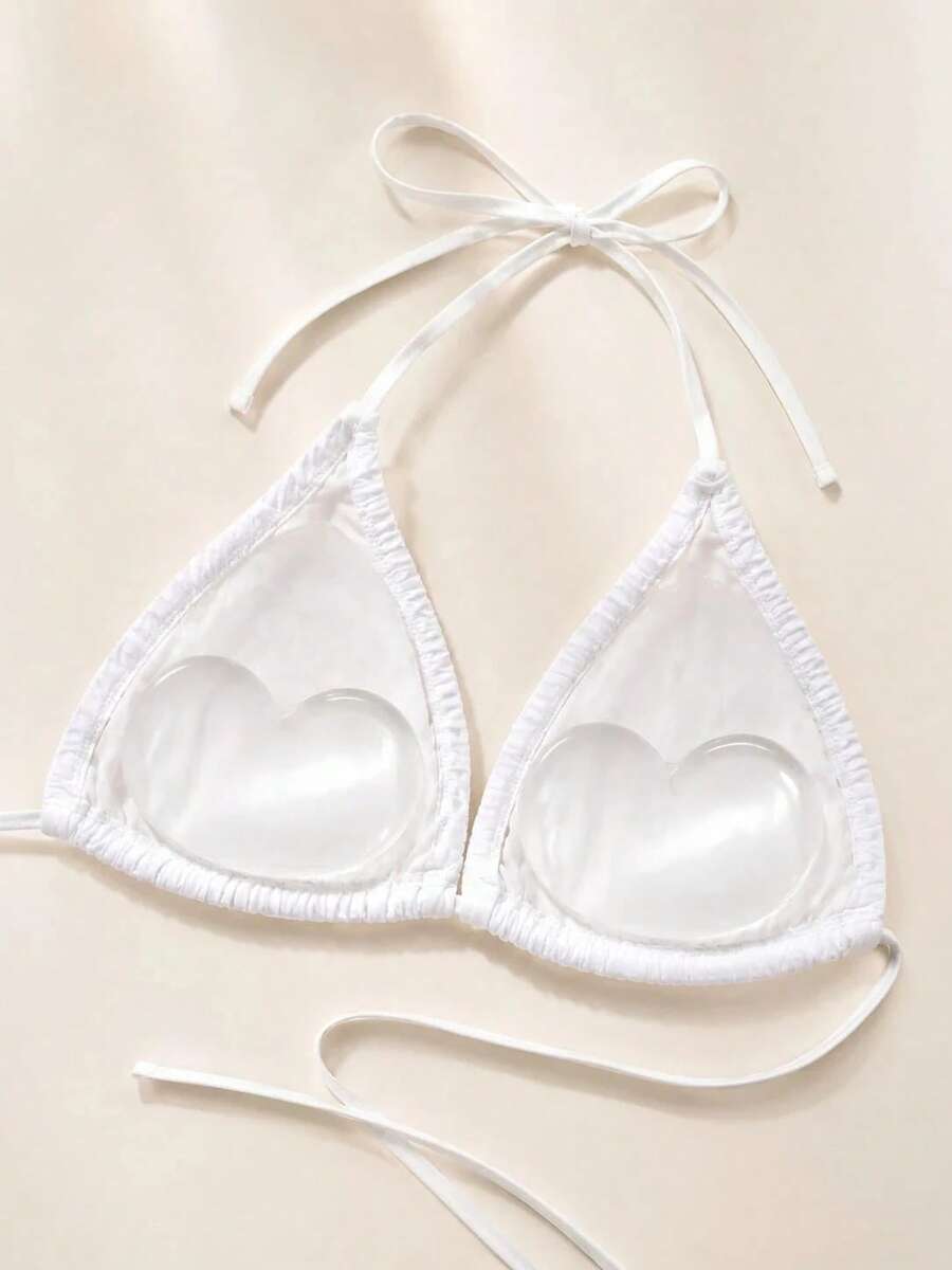1 Pair Triangle Embedded Silicone Breast Pads, Push-Up Shaping Reusable Bra Inserts, Suitable For Bikini, Swimsuit, Sportswear, Dress, Women's Lingerie Accessories
