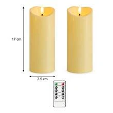 5pcs Flameless Flickering LED Cylinder Electronic Candles, Battery Operated, Suitable For Wedding Table Decor, Valentine's Day Proposal Decor, Halloween And Christmas Decor (Batteries Not Included) - Multicolor - View 19