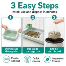 10/20/30/50/100 lembar Lapisan Film Plastik Elastis untuk Kandang Kelinci, Perlengkapan Hewan Peliharaan, Alas Baki Anti Bocor, Film Penyerap Urine Sekali Pakai - Cocok untuk Kandang Kelinci, Perlengkapan Hewan Peliharaan, dan Alas Baki - Mudah Dibersihkan - Praktis dan Hemat Waktu - Bebaskan Tangan Anda, Ucapkan Selamat Tinggal pada Membersihkan Kotoran - Putih - View 8