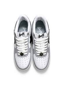 Unisex A Bathing Ape BAPE STA Platform Sneakers, Low Top Street Skate Trainers For Couple Daily Outfits - Blue - View 4