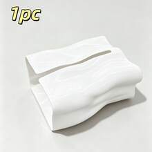 1pc Wavy Texture Tissue Box, Glossy Finish Paper Towel Storage Box, Large Opening Easy To Replace Tissues, Living Room Desktop Napkin Holder, Luxury Home Decor - View 12