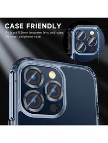 CASECOPS 2套/6件 9H鋼化玻璃金屬環相機鏡頭保護貼，相容 iPhone 18 Pro/18 Pro Max/17/17 E/17 Air/17 Pro/17 Pro Max/16/16 Pro/16 Plus/16 Pro Max/16 14 Pro (6.1 吋) 與 14 Pro Max (6.7 吋)，防刮高清覆蓋與金屬環設計，提供最大程度保護 - Blue-6pcs - 查看 9