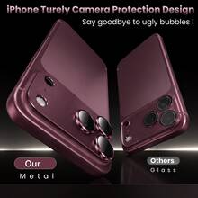 CASECOPS 3Pcs Alloy Metal Alloy Lens Protection Camera Lens Protector, Compatible With IPhone 18 Pro/18 Pro Max, 9H Seamless Fit Design, Anti-Scratch, Anti-Fingerprint, Full Protection Against Scratches And Impacts High-Definition Lens Preserves Original Camera Quality - Burgundy - Red Violet - View 2