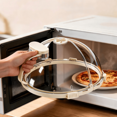 Keep Your Microwave Clean – Foldable Food Cover For Bowls & Plates, Microwave Splatter Guard That Flattens For Easy Storage