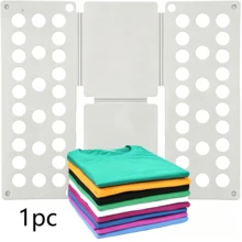 1pc Home Quick Folding Board, Black Foldable Clothes Organizer, Time-Saving Effortless Clothing Folding Tool, T-Shirt Shirt Short Sleeve Quick Shaping Storage Tool, Home Closet Organization, Seasonal Clothing Sorting Folding Storage Accessory - Multicolor - View 4