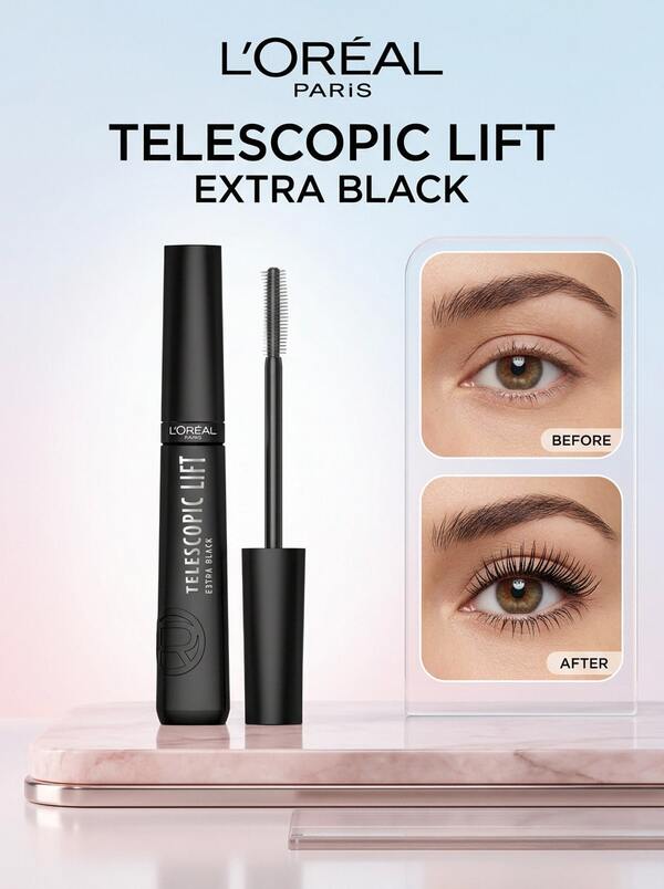 Telescopic Lift Mascara Extra Black 9.9 ml – Mascara, Lengthening, For Women, Extra Black, Ceramide Complex, Suitable For Daily Makeup Routine