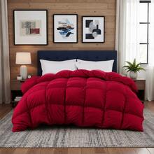 YUNDO Comforter Duvet Insert - Quilted Comforters Twin/Full/Queen/King Size, All Season Duvet, GentleSoft Down Alternative Bedding Blanket, With 8 Tabs, Gifts For Women/Men,Machine Washable,, All-Season - Red - View 2