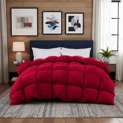 YUNDO Relleno de edredón - Edredones acolchados tamaño Twin/Full/Queen/King, edredón para todas las estaciones, manta de cama suave de alternativa a plumón, con 8 pestañas, regalos para mujeres/hombres, lavable a máquina, para todas las estaciones