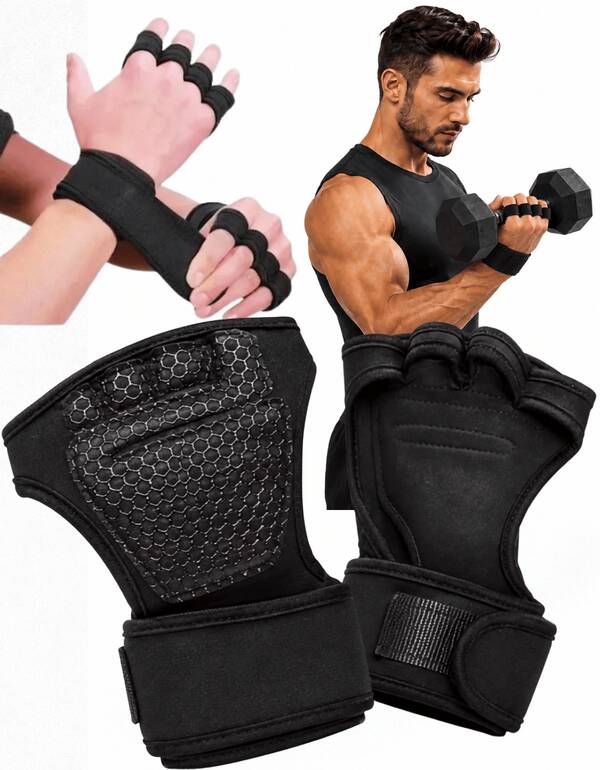 Luva de Academia Treino Feminina Masculina Exercício Funcional Crossfit Grip Hook