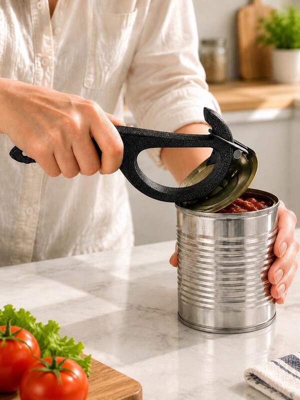 2pcs/1pc Easy Open Ring Pull Can Opener, J-Shaped Hook Ring Pull Can Opener With Non-Slip Ergonomic Handle, Can Lid Opener, Manual Ring Top Soda Can Bottle Opener Tool, Suitable For Soda, Pet Food And More