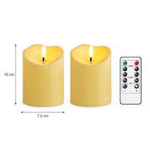 5pcs Flameless Flickering LED Cylinder Electronic Candles, Battery Operated, Suitable For Wedding Table Decor, Valentine's Day Proposal Decor, Halloween And Christmas Decor (Batteries Not Included) - Multicolor - View 16