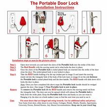 1/2 Set Stainless Steel Anti-Theft Door Lock, Door Protection Kit, Portable Door Security Tool, Suitable For Travel, Hotel, Home, Apartment, University - Door Lock - View 3