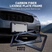 Carbon Fiber License Plate Frame – Sleek, Durable & Universal Fit For Cars, SUVs & Trucks (2 Packs With Mounting Hardware) - A - View 13