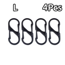 4/8Pcs Alloy Snap Lock Keychain, S-Shaped Alloy Carabiner, Suitable For Camping, Hiking And Other Activities - Multicolor - View 30
