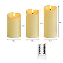 5pcs Flameless Flickering LED Cylinder Electronic Candles, Battery Operated, Suitable For Wedding Table Decor, Valentine's Day Proposal Decor, Halloween And Christmas Decor (Batteries Not Included) - Multicolor - View 24