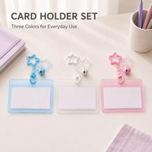 Transparent Waterproof Card Holder, Clear Plastic ID Badge Holder, Waterproof Access Card Protector, Multi-Color Name Tag Pouch, Business Exhibition And Student Campus ID Protective Case, Suitable For Office, School, Events And Daily Use - Multicolor - View 3