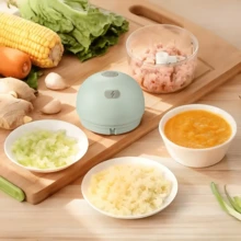 Cordless Electric Garlic Chopper And Mini Food Processor, Compact Portable Design Cordless Food Chopper With 1600RPM Motor Speed, Rechargeable Battery USB Charging Garlic Crusher - Ideal For Garlic, Ginger, Onion, Vegetables Chopping In Kitchen - Multicolor - View 7