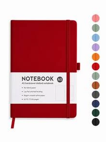 1pc A5 Hardcover Dot Grid Notebook, 192 Pages Bullet Journal, Portable Notebook With Elastic Band And Pen Loop, Suitable For Writing, Planning, Journaling, School, Office And Learning - A5 - View 5