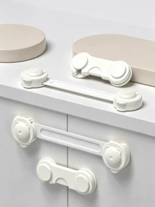 1/5/10 Adjustable Cabinet Safety Locks, No Drilling Needed, Secure Closure, Anti-Pinch Plastic Drawer And Door Locks, Home Safety Protection | Storage | Safety Protection - Thickened Upgraded Version - View 1