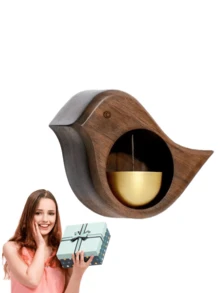 Japanese Style Doorbell Reminder, Wooden Wind Chime, Suction Cup Mount, Indoor/Outdoor Universal, Wireless, Battery-Free, Electricity-Free Home Decor Gift - A - View 4