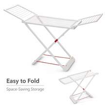 Portable Floor Clothes Airer 20m Drying Space, Multi-Color Sent At Random - Random - View 3