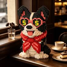This 2816-Piece Building Block Assembly Of A Money-Loving Dog Is Adorable And Cute, Making It A Perfect Gift And An Excellent Choice For Couples And Parents. The Assembly Difficulty Is High. It's A Perfect Gift For Christmas, Halloween, And The Back-To-School Season. - Multicolor - View 5