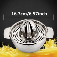 1PC Stainless Steel Manual Lemon Juicer With Large Capacity Bowl Container, Efficient Juice Extraction Conical Press Head Design, Built-In Filter Holes For Easy Separation Of Seeds And Pulp, Home Kitchen Orange Citrus Fresh Juice Tool, Manual Press Effort-Saving And Easy To Clean, Homemade Juice Beverage, Kitchen Tool - Multicolor - View 3