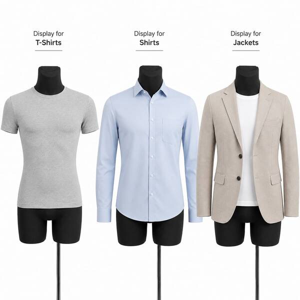 Suporte de Torso de Manequim Masculino e Feminino para Exposição de Roupa em Boutique