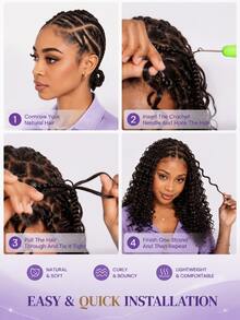 Y WIGS 55g Miracle Knots Feather Crochet Human Hair For Boho Braids Body Wave Lightweight Reusable 100% Remy Human Crochet Hair Extensions 55 G/ Bundle 14-22 Inch DIY Protective Style For Women Seamless Natural Color Can Be Dyed And Permed - SNatural - View 7