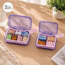 1pc Portable Travel Mini Pill Box | Small Pill Organizer, 7-Day Weekly Pill Box, 7-Compartment Design, Waterproof & Moisture-Proof Portable Pill Box, Fish Oil/Vitamin/Supplement Storage Box, Suitable For Travel, Business Trips, Pocket Carry Pill Storage - View 12