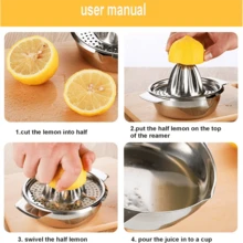1PC Stainless Steel Manual Lemon Juicer With Large Capacity Bowl Container, Efficient Juice Extraction Conical Press Head Design, Built-In Filter Holes For Easy Separation Of Seeds And Pulp, Home Kitchen Orange Citrus Fresh Juice Tool, Manual Press Effort-Saving And Easy To Clean, Homemade Juice Beverage, Kitchen Tool - Multicolor - View 11