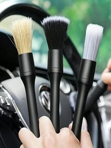 汽車美容刷組，汽車內飾清潔刷，多功能汽車美容刷，軟毛刷，用於清潔汽車細節、縫隙、汽車標誌、格柵和輪圈，適用於清潔儀表板、出風口、內飾和輪圈標誌 - 彩色 - 查看 2