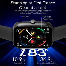 Dymonde IDW29 Smart Watch, 1.83 Inch Screen, Bluetooth Control, Sports Monitoring, Customizable Watch Face, Bluetooth Calling, Message Notification, Daily Activity Tracking, Holiday Gift - Black - View 4
