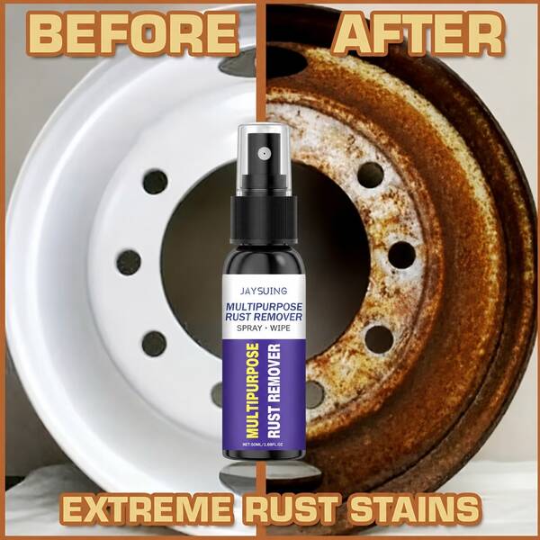 JAYSUING Metal Rust Remover, Rapid Metal Cleaner And Corrosion Converter, Suitable For Chromium, Iron, Alloys, Steel Surfaces, Automobiles, Hardware Tools, Kitchenware. Easy To Spray Without Residue