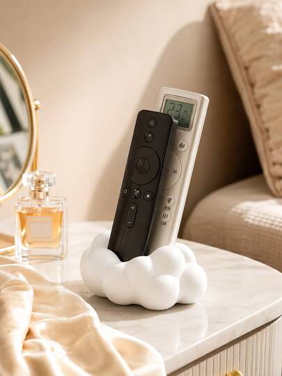 2pcs Cute Cloud Shaped Remote Control Storage Box, Modern Style Design, Space-Saving Multimedia Storage Kit, Suitable For TV, DVD, Blu-Ray, Audio And Game Console Remote Controls, Beautiful Plastic Storage Box, Suitable For Living Room Or Bedroom, College Dorm Essential, Room Decor, Autumn Home Decor, Christmas Home Decor, Home Decor And Accessories, Office Decor, Girl Birthday Decor, Bedroom Wall Decor, Home , Decor Style, Kitchen Decor, 2026 Christmas Decoration