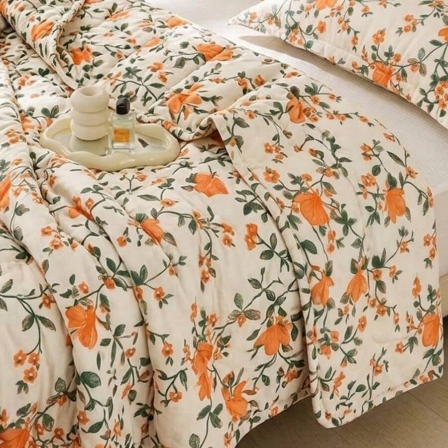 1 Soft Duvet,Lightweight All-Season Bedding With Fashionable Pattern,Machine Washable,Suitable For Single/Double Beds - Olive Green - View 1