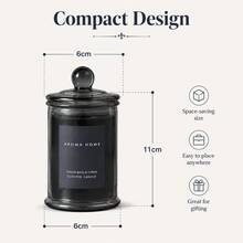 1/2pcs Vintage Amber Glass Jar With Lid Scented Candle, Soy Wax Aromatherapy Candle, Suitable For Home, Autumn, Bedroom, Living Room Decoration, Wedding, Birthday, Holiday And Ideal Gift For Women - 1PC - View 5