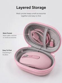 1pc Mouse Storage Bag, Multi-Functional Data Cable Organizer, Digital Accessories Storage Pouch, Anti-Collision Power Bank Plug And Mouse Protective Case, Wireless Mouse Storage Protective Shell, Portable Storage Bag - Multicolor - View 5