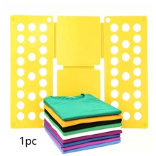 1pc Home Quick Folding Board, Black Foldable Clothes Organizer, Time-Saving Effortless Clothing Folding Tool, T-Shirt Shirt Short Sleeve Quick Shaping Storage Tool, Home Closet Organization, Seasonal Clothing Sorting Folding Storage Accessory - Multicolor - View 5