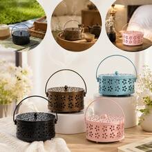 1pc Exquisite Mosquito Coil Holder With Lid, Fire-Resistant Incense Burner, Suitable For Indoor And Outdoor Home Use, Decorative Aromatherapy Burner With Ash Tray, Stable Base, Elegant Design, Suitable For Bedroom, Patio, Camping, Travel And Daily Home Decor - Multiple Styles - View 3