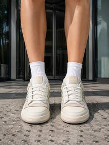 Adidas Men's Women's FORUM LOW CL Retro Colorblock Casual Everyday Minimalist Sneakers LA3797 - Apricot - View 2