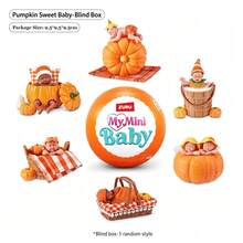 ZURU My Mini Pumpkin Sweetheart Mini Doll Blind Box, Cradle Scene DIY Assembly Set, Miniature Collectible Playset - Multicolor - View 7